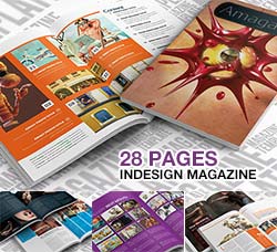 indesign模板－商业杂志(28页/通用型)：28 Pages Indesign Magazine